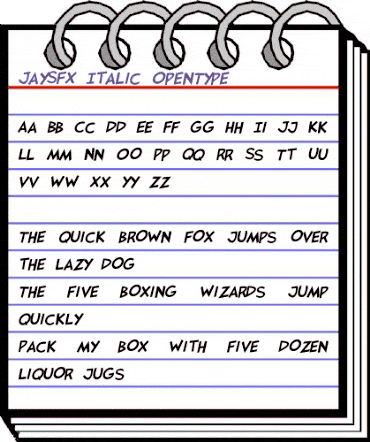 JaySFX Italic animated font preview