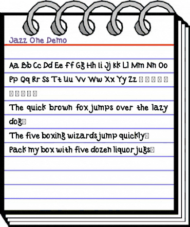 Jazz One Demo Regular animated font preview Jazz One Demo Regular animated font preview