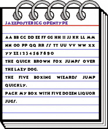 JazzPosterICG Medium animated font preview JazzPosterICG Medium animated font preview