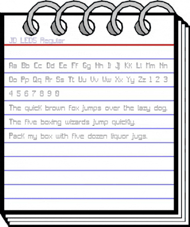 JD LED5 Regular animated font preview JD LED5 Regular animated font preview