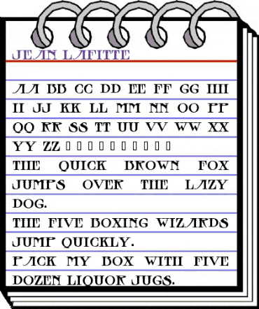 Jean Lafitte Regular animated font preview Jean Lafitte Regular animated font preview