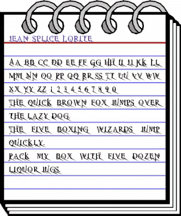 Jean Splice LoRite Regular animated font preview Jean Splice LoRite Regular animated font preview