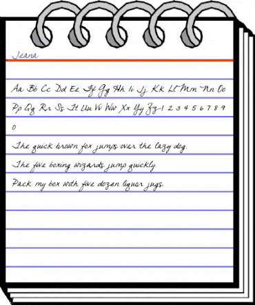 Jeana Script animated font preview Jeana Script animated font preview