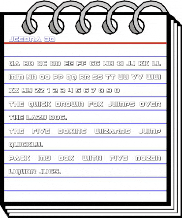 Jeebra 3D Regular animated font preview Jeebra 3D Regular animated font preview