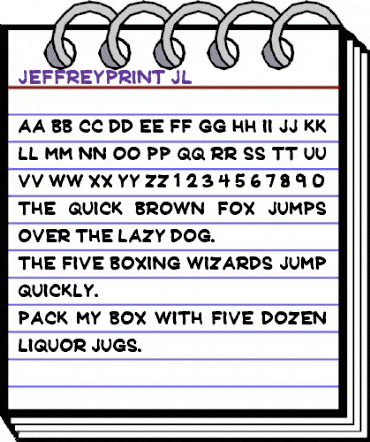 JeffreyPrint JL Regular animated font preview