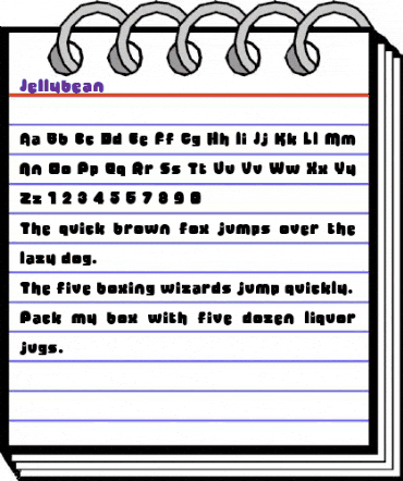 Jellybean Regular animated font preview