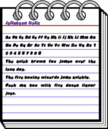 Jellybean Italic animated font preview Jellybean Italic animated font preview