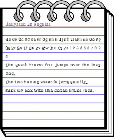 Jellyfish 3d Regular animated font preview