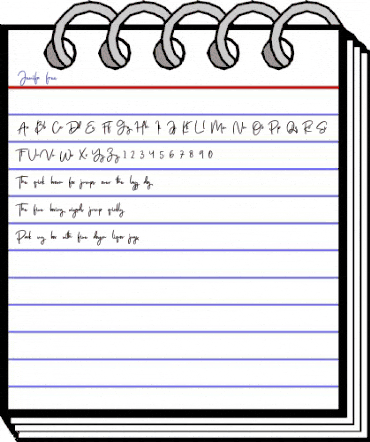 Jenifa Regular animated font preview