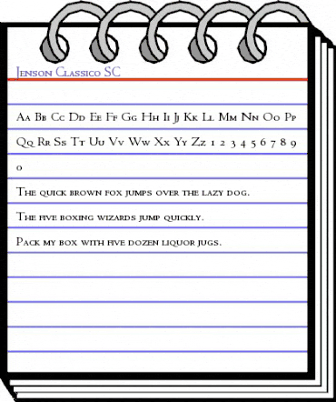 Jenson Classico SC Regular animated font preview Jenson Classico SC Regular animated font preview