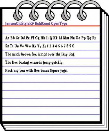 JensonOldStyleEF BoldCond animated font preview JensonOldStyleEF BoldCond animated font preview