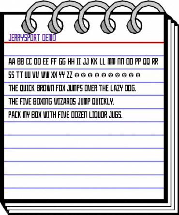 JerrySport Med uler Regular animated font preview