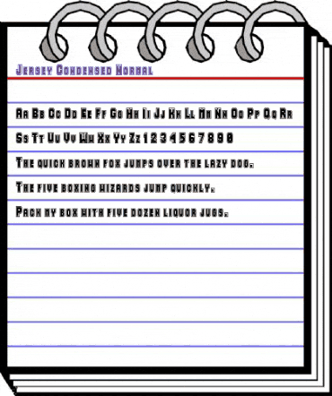 Jersey-Condensed Normal animated font preview Jersey-Condensed Normal animated font preview