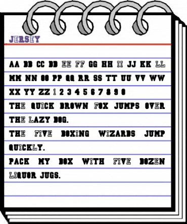 Jersey Regular animated font preview