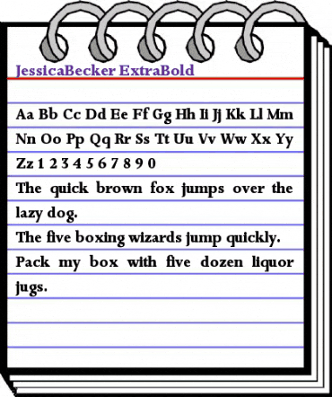 JessicaBecker-ExtraBold Regular animated font preview