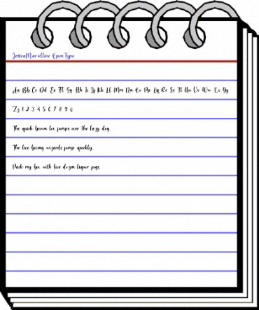 JessicaMariolline Regular animated font preview JessicaMariolline Regular animated font preview