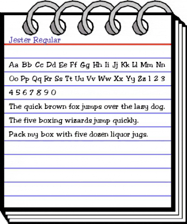 Jester Regular animated font preview