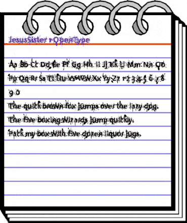 JesusSister Regular animated font preview JesusSister Regular animated font preview