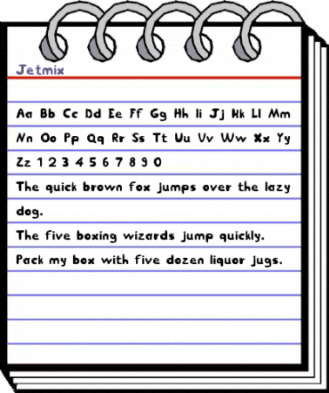 Jetmix Regular animated font preview
