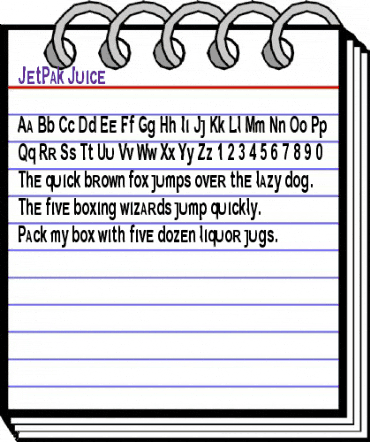 JetPak Juice animated font preview
