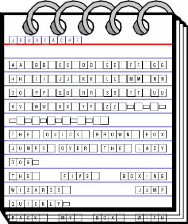 JeuxCache Regular animated font preview
