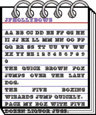 JFHollyBows Regular animated font preview