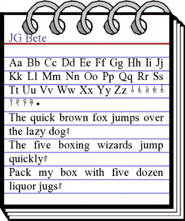 JG Bete Regular animated font preview