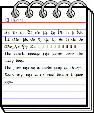 JGJ Uncial Regular animated font preview JGJ Uncial Regular animated font preview