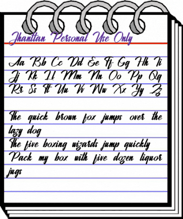Jhanttan Personal Use Only Regular animated font preview Jhanttan Personal Use Only Regular animated font preview