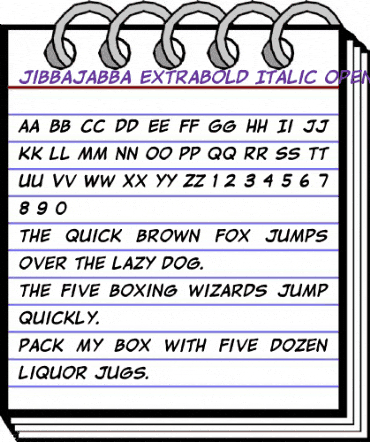 jibbajabba ExtraBold Italic animated font preview jibbajabba ExtraBold Italic animated font preview