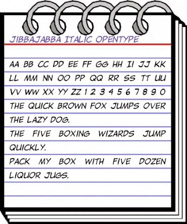 jibbajabba Italic animated font preview jibbajabba Italic animated font preview