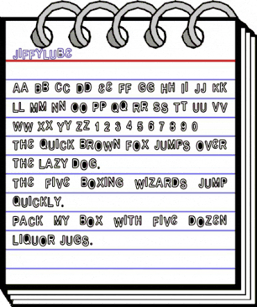 JiffyLube Regular animated font preview