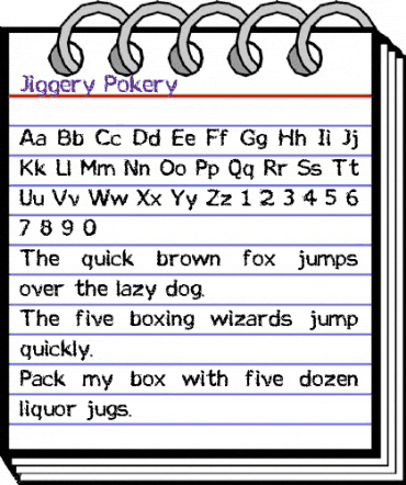 JiggeryPokery Regular animated font preview JiggeryPokery Regular animated font preview