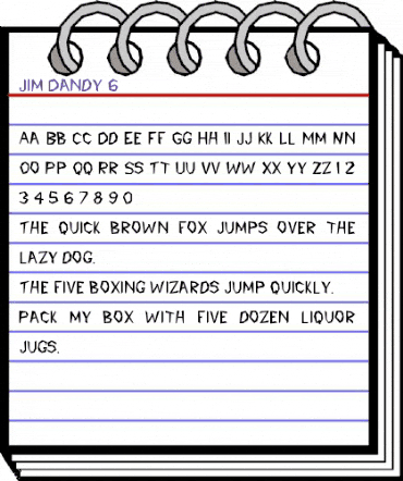 Jim Dandy 6 Regular animated font preview Jim Dandy 6 Regular animated font preview