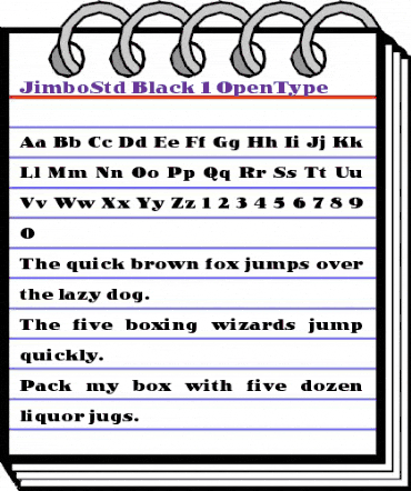 Jimbo Std Black animated font preview Jimbo Std Black animated font preview
