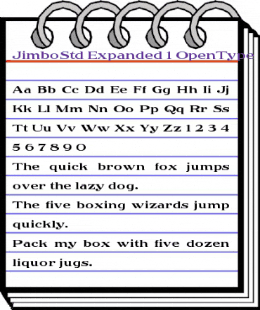 Jimbo Std Expanded animated font preview Jimbo Std Expanded animated font preview