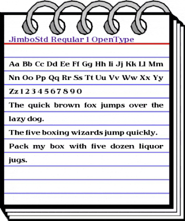 Jimbo Std Regular animated font preview Jimbo Std Regular animated font preview
