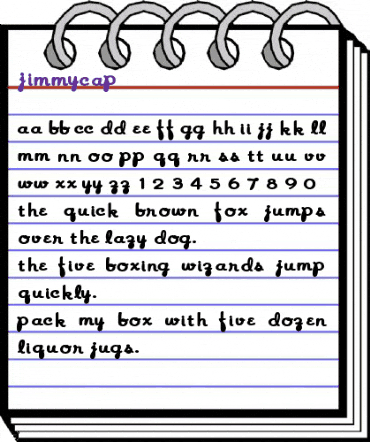 JimmyCap Regular animated font preview