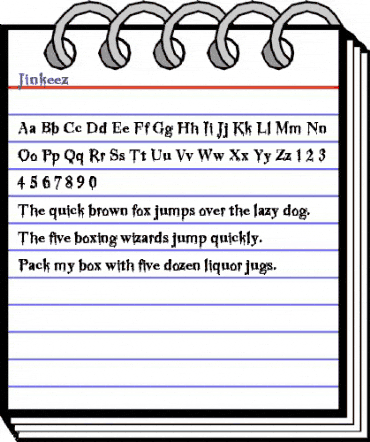 Jinkeez Regular animated font preview Jinkeez Regular animated font preview