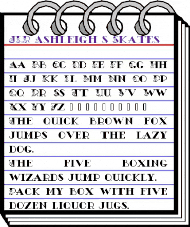 JLR Ashleigh's Skates Regular animated font preview