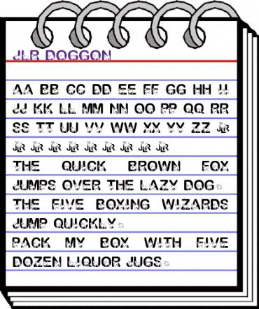 JLR Doggon! Regular animated font preview
