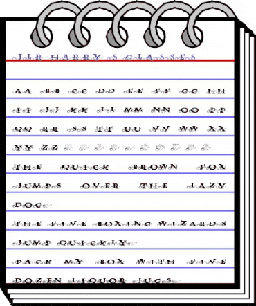 JLR Harry's Glasses Regular animated font preview JLR Harry's Glasses Regular animated font preview