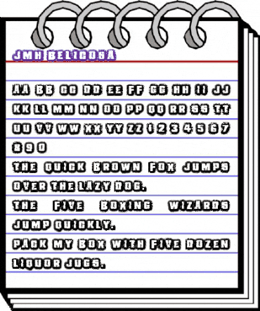 JMH Belicosa Regular animated font preview JMH Belicosa Regular animated font preview
