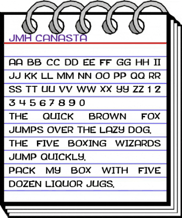 JMH CANASTA Regular animated font preview JMH CANASTA Regular animated font preview