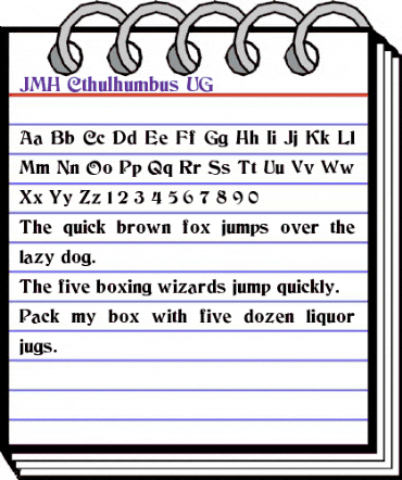 JMH Cthulhumbus UG Regular animated font preview