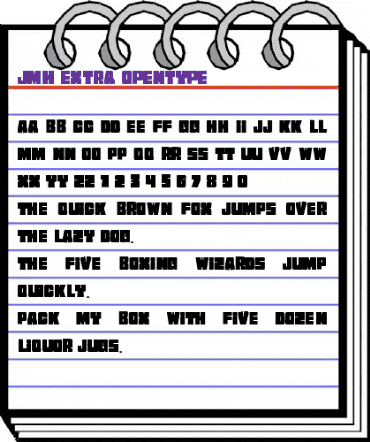 JMH EXTRA Regular animated font preview