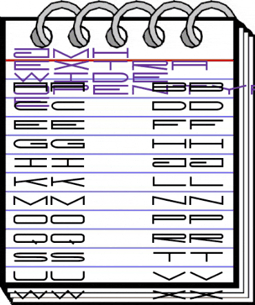 JMH Extra Wide Ultra-expanded Regular animated font preview