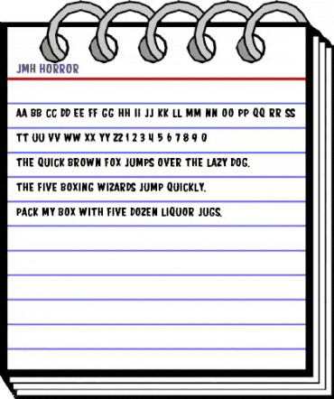 JMHHORROR HORROR animated font preview