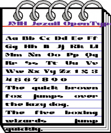 JMH Jezail Regular animated font preview JMH Jezail Regular animated font preview