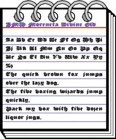 JMH Moreneta Divine Old Regular animated font preview JMH Moreneta Divine Old Regular animated font preview